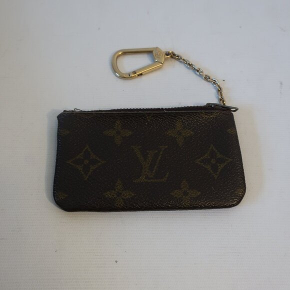 Womens Louis Vuitton Brown Monogram Leather Key Pouch W/Ring - Picture 2 of 8